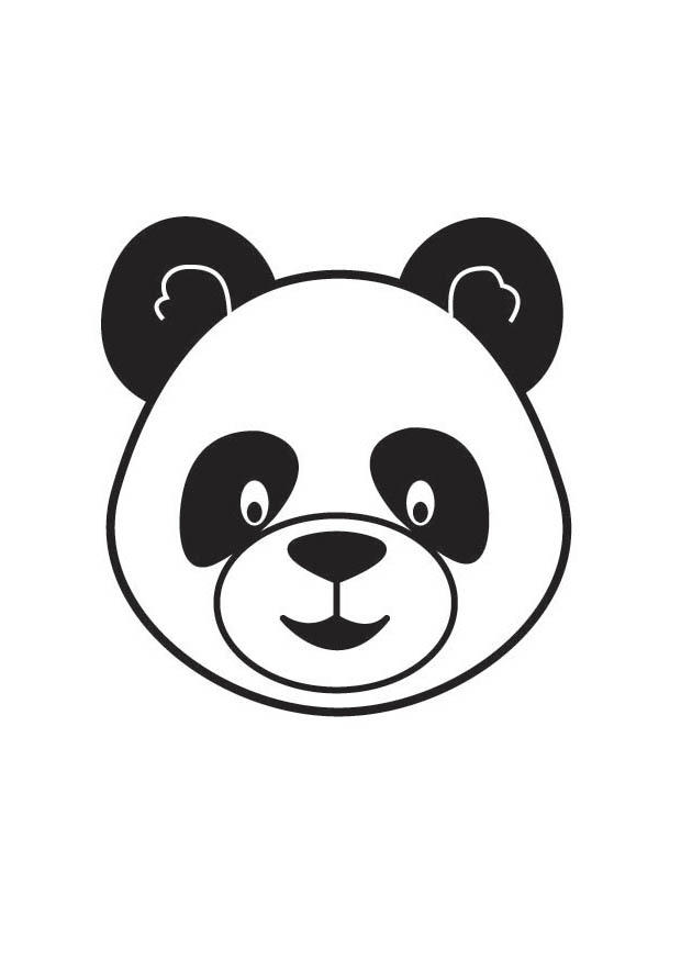 pandahode Fargeleggingsbilde pandahode