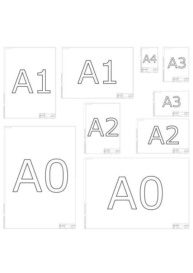 Fargeleggingsbilde papirformat
