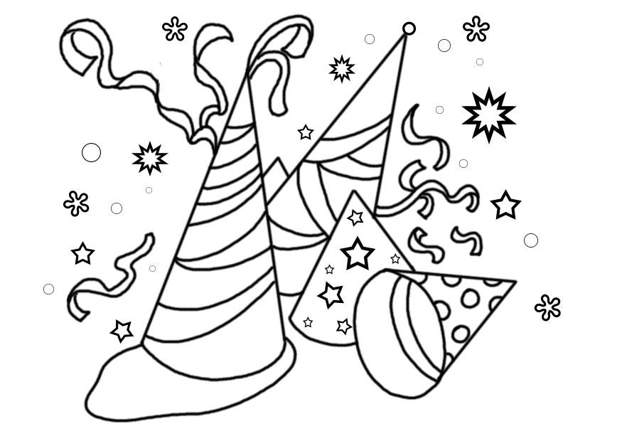 partyhatter Fargeleggingsbilde partyhatter