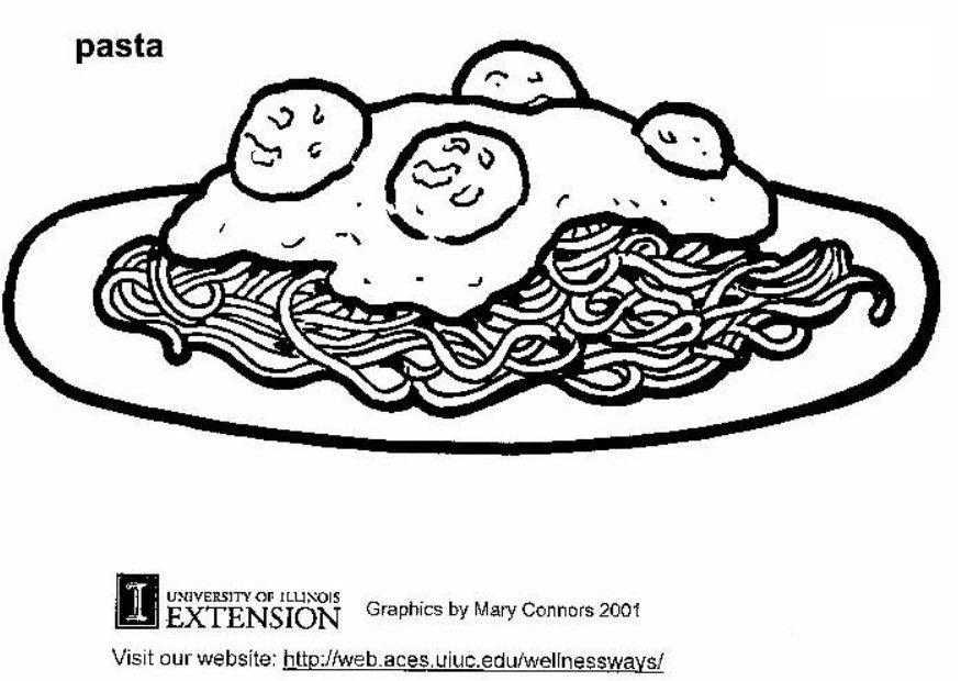 pasta Fargeleggingsbilde pasta