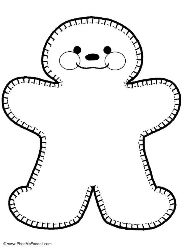 peppekakefigur Fargeleggingsbilde peppekakefigur