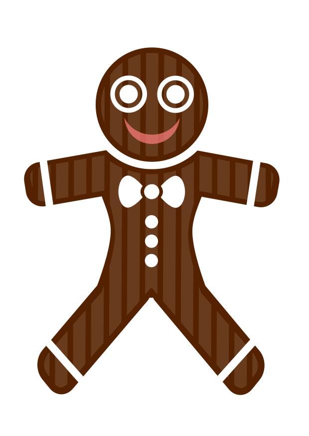 Fargeleggingsbilde pepperkakemann