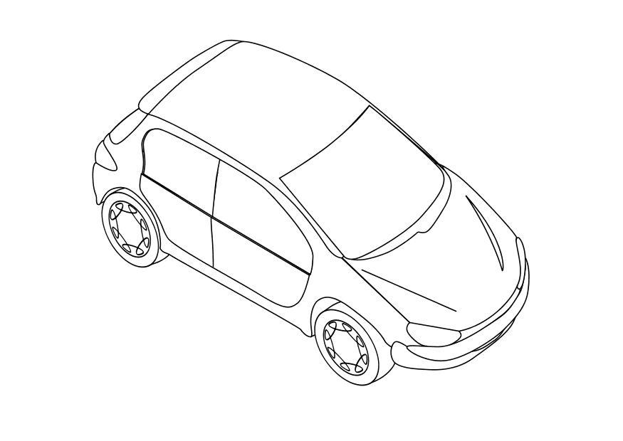 peugeot 206 Fargeleggingsbilde peugeot 206