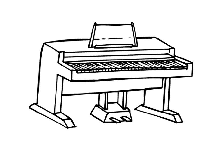 Fargeleggingsbilde piano