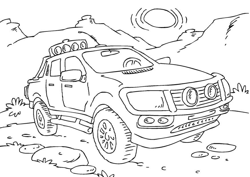 Fargeleggingsbilde pickup truck