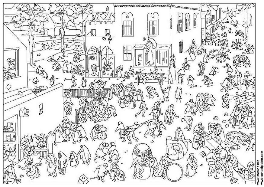 pieter brueghel Fargeleggingsbilde pieter brueghel