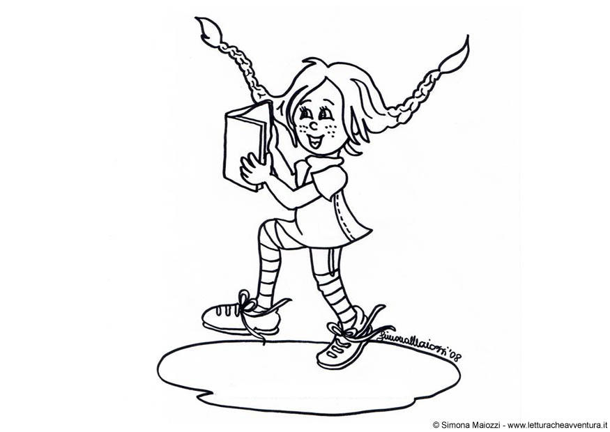 pippi langstrA¸mpe Fargeleggingsbilde pippi langstrA¸mpe