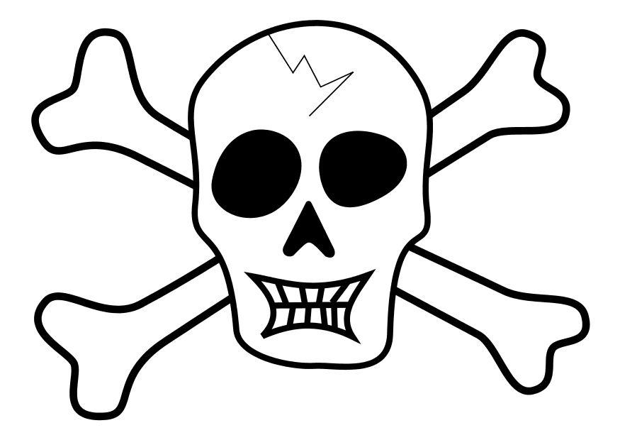 piratsymbol Fargeleggingsbilde piratsymbol
