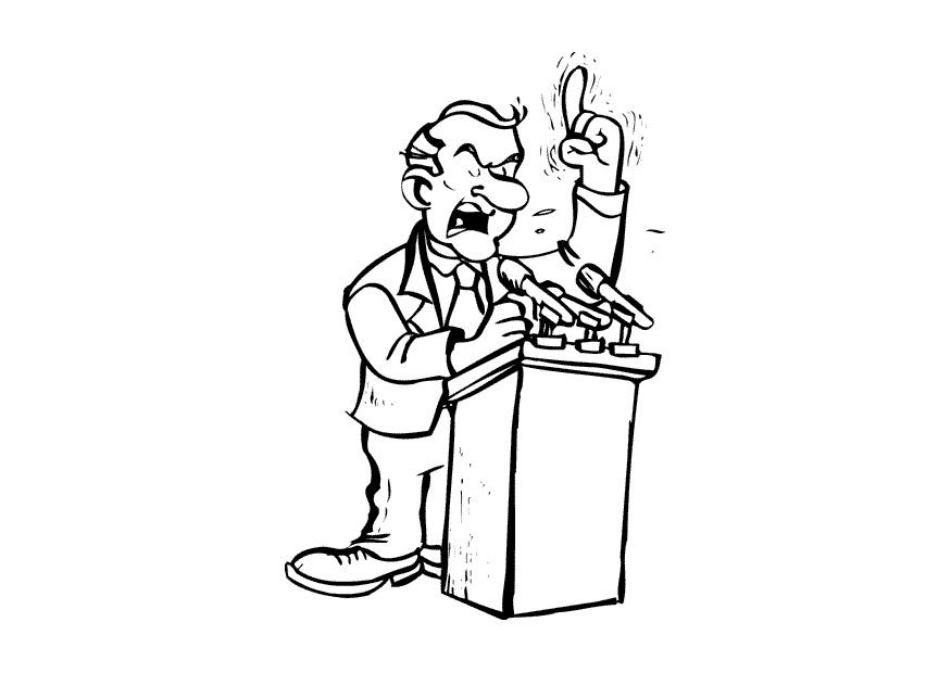 Fargeleggingsbilde politiker