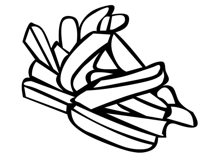 pommes frites Fargeleggingsbilde pommes frites