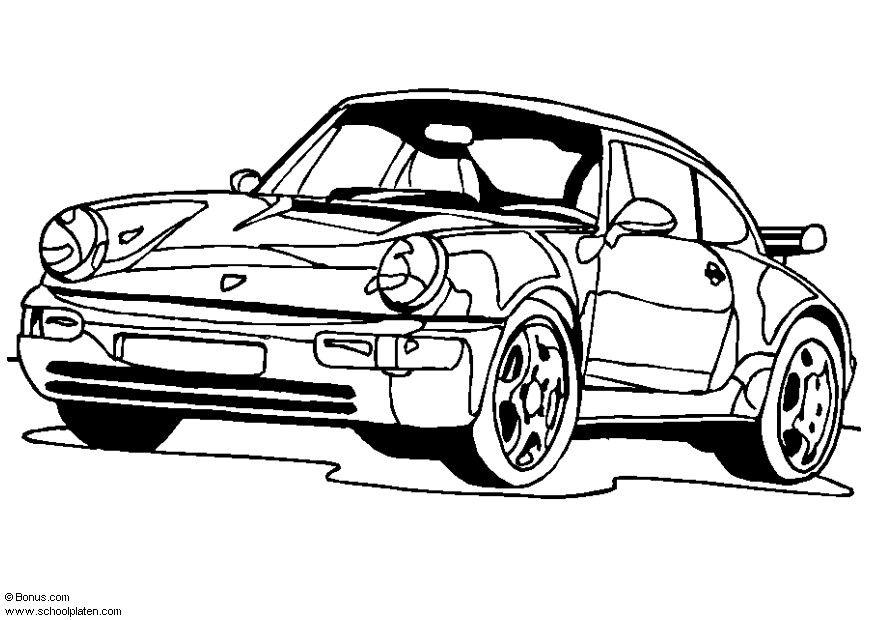 Fargeleggingsbilde porsche 911 turbo