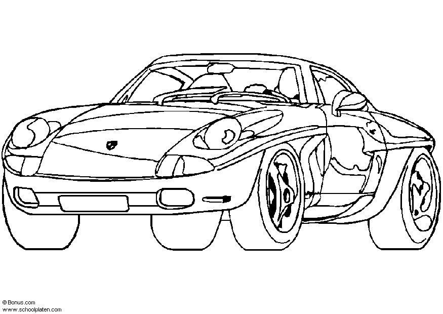 porsche visningsbil Fargeleggingsbilde porsche visningsbil