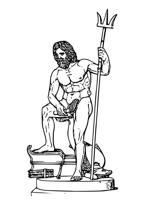 Fargeleggingsbilde poseidon