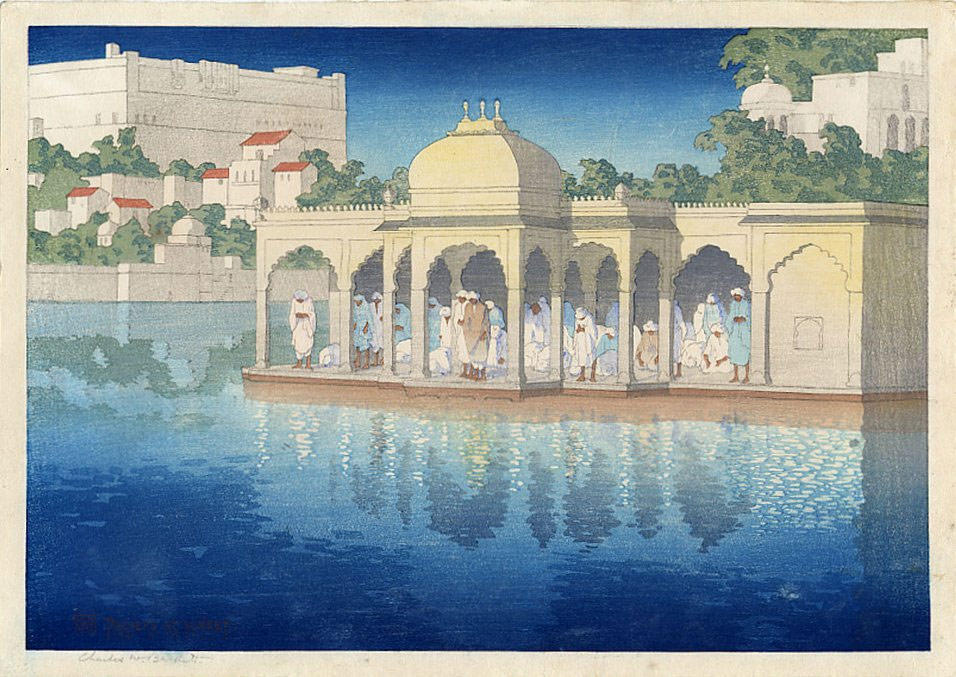 Foto "prayers at sunset, udaipur, india"