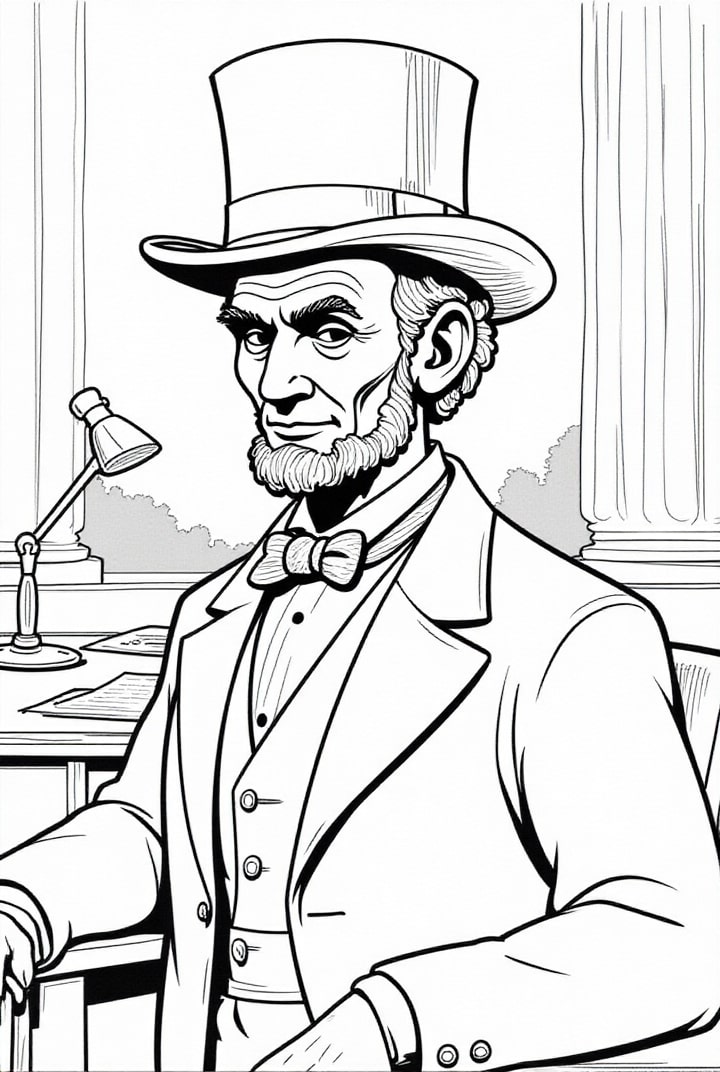 president abraham lincoln Fargeleggingsbilde president abraham lincoln