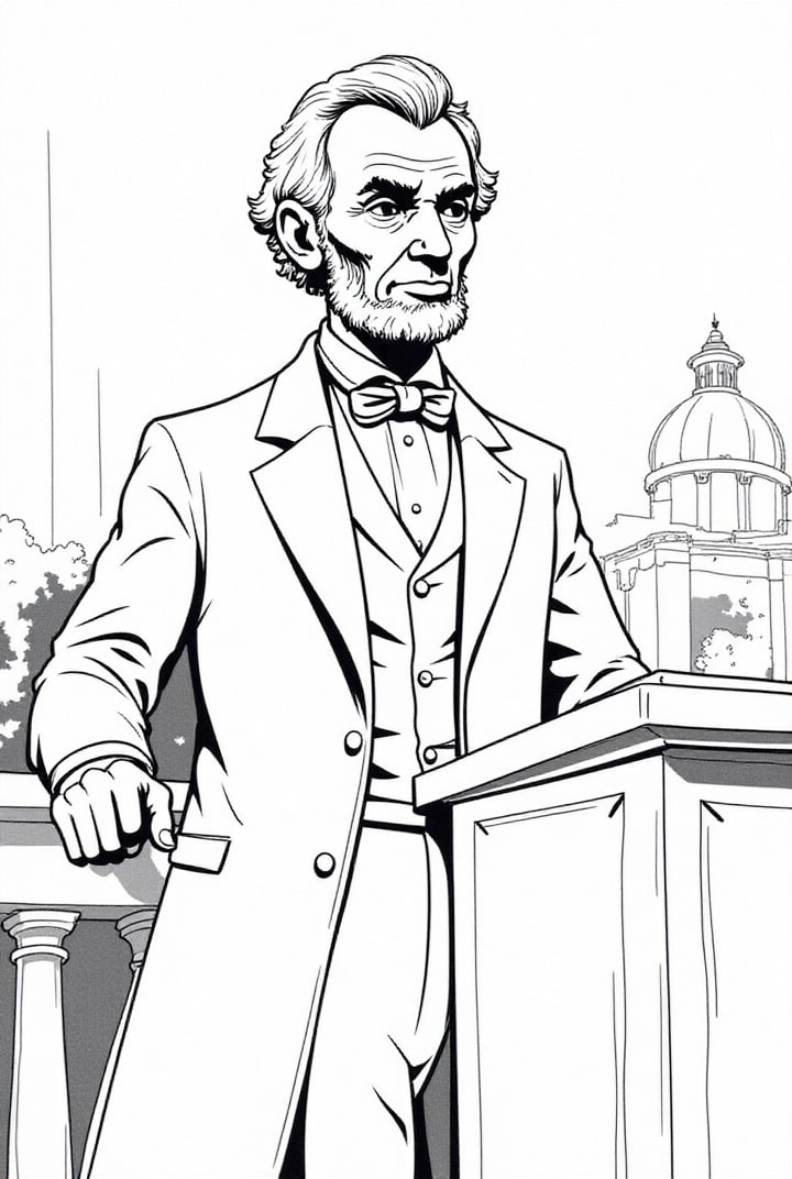 president abraham lincoln Fargeleggingsbilde president abraham lincoln