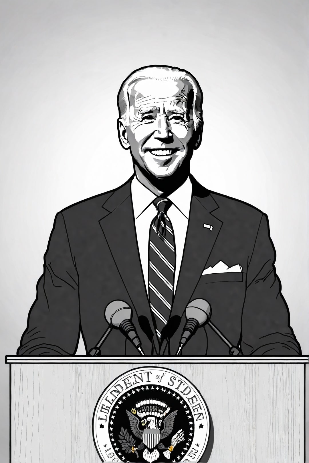 Fargeleggingsbilde president joe biden