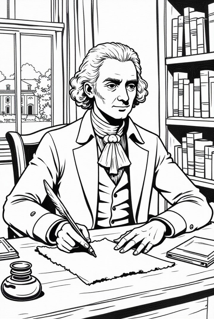 president thomas jefferson Fargeleggingsbilde president thomas jefferson