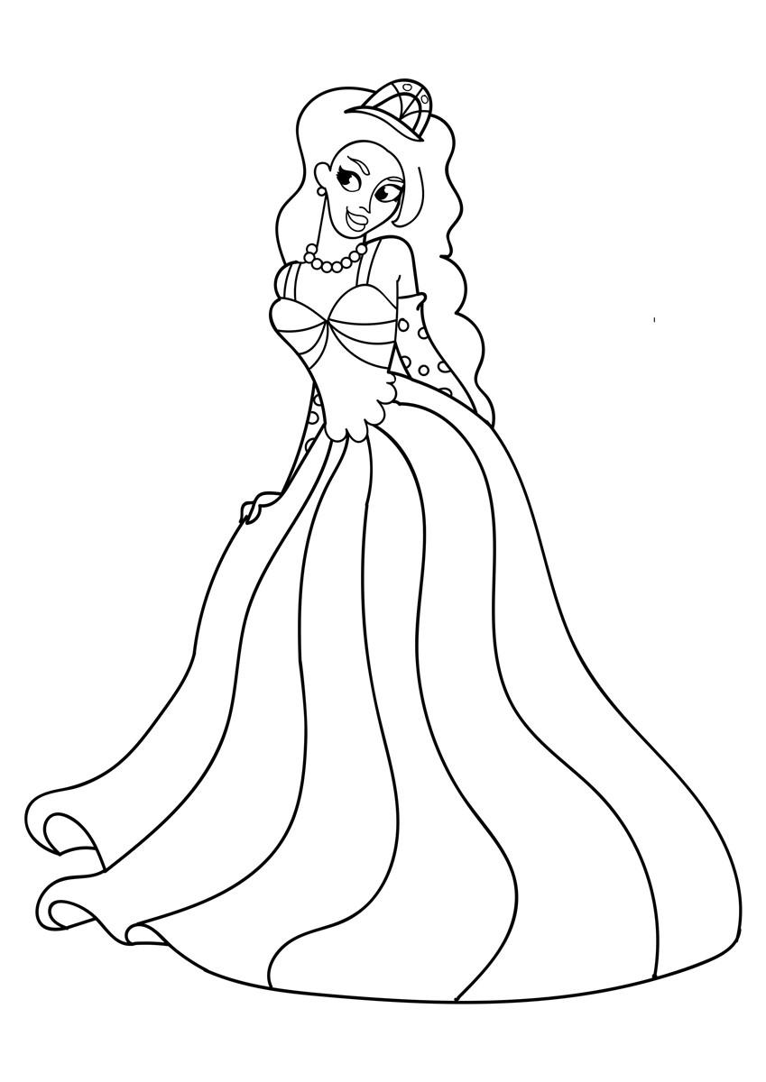 Fargeleggingsbilde prinsesse