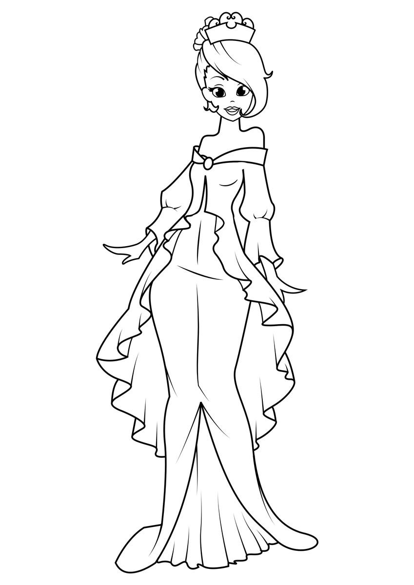 Fargeleggingsbilde prinsesse