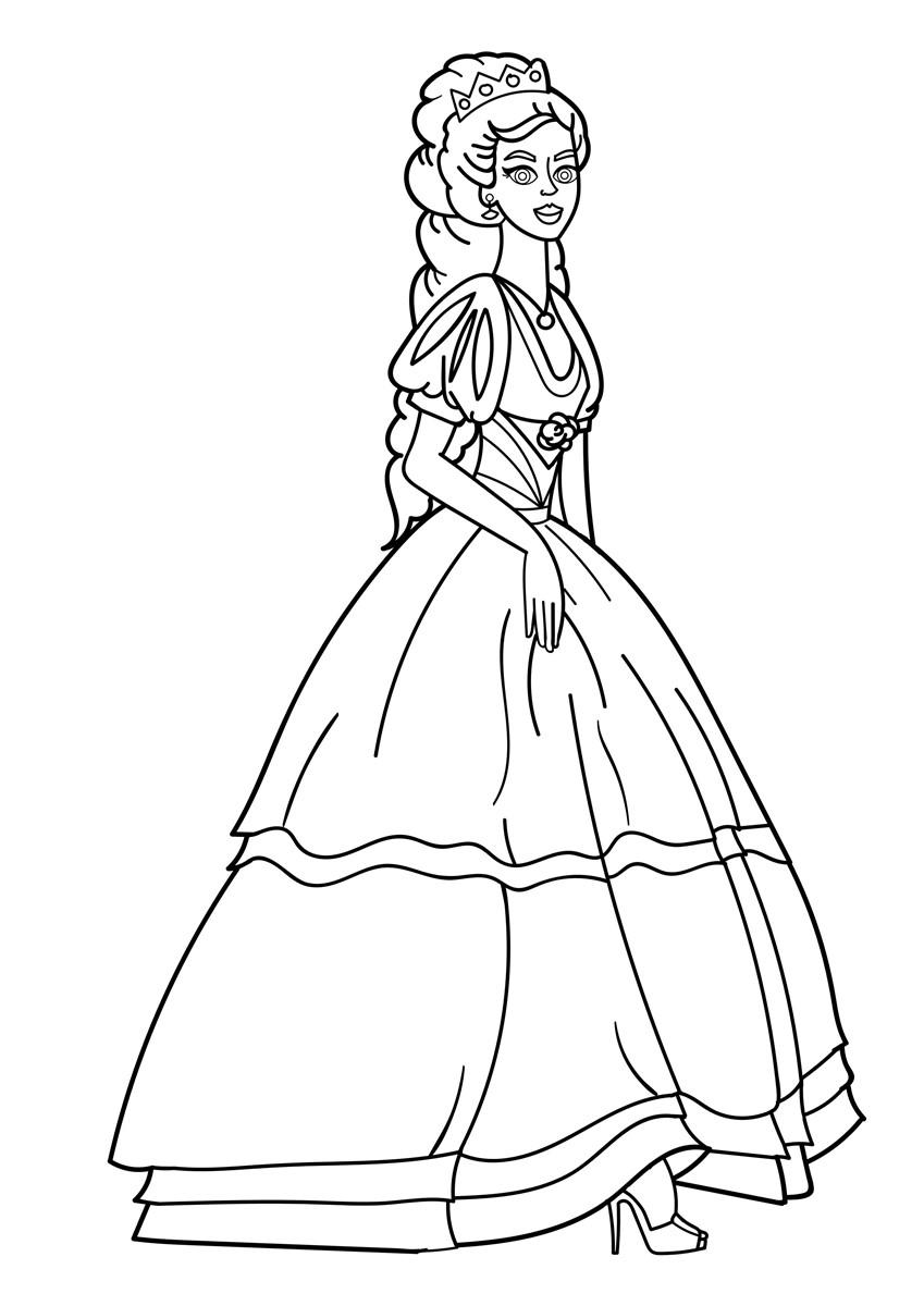 Fargeleggingsbilde prinsesse