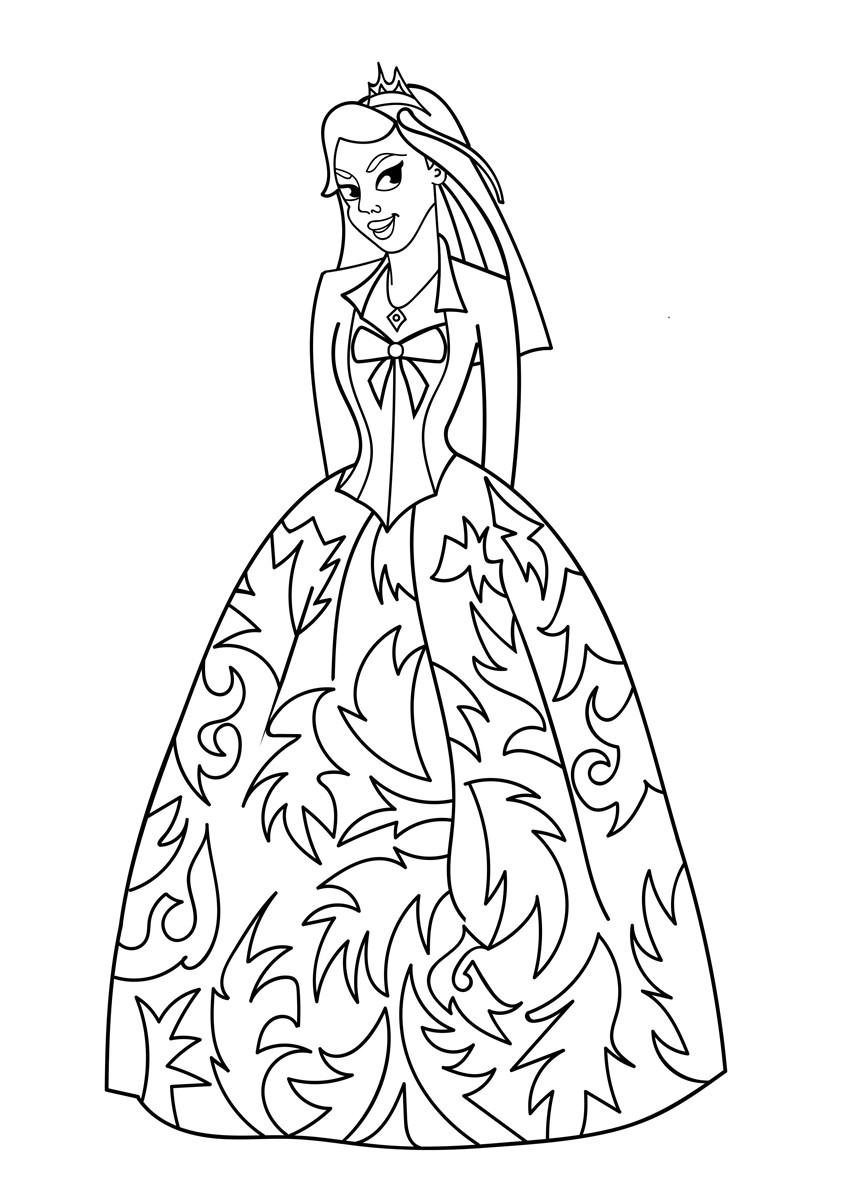 Fargeleggingsbilde prinsesse