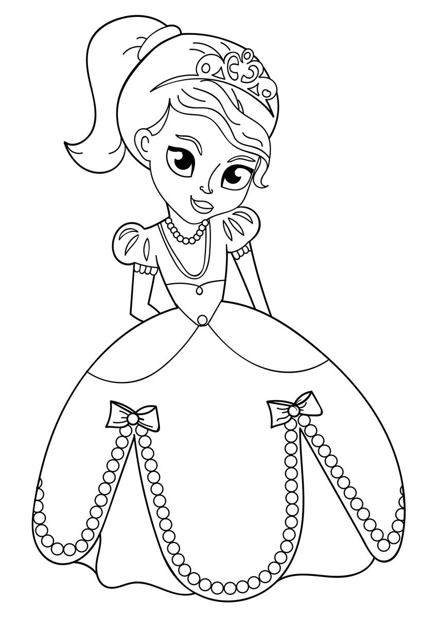 Fargeleggingsbilde prinsesse