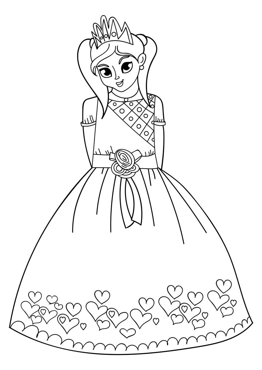 prinsesse Fargeleggingsbilde prinsesse