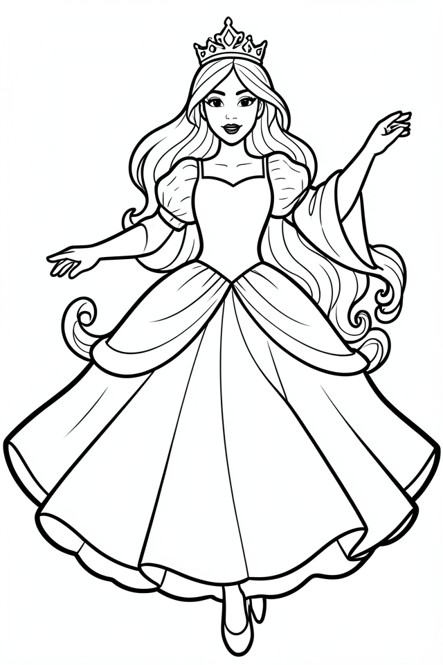 Fargeleggingsbilde prinsesse