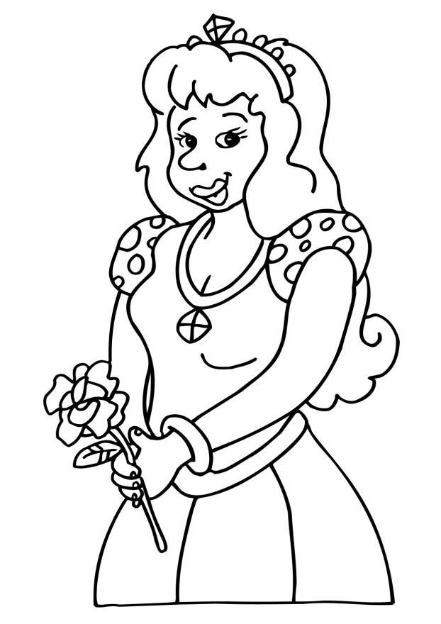 prinsesse Fargeleggingsbilde prinsesse