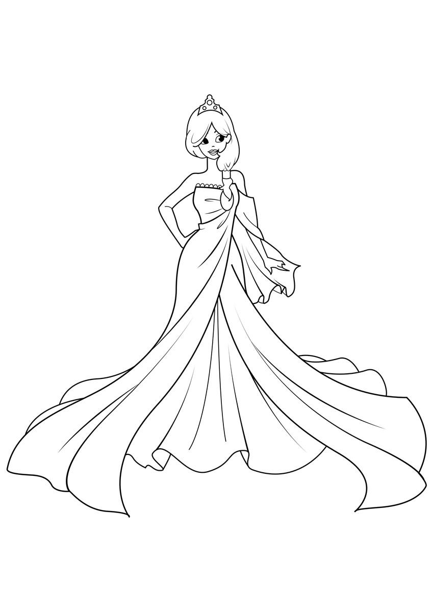 prinsesse pA¥ fest Fargeleggingsbilde prinsesse pA¥ fest