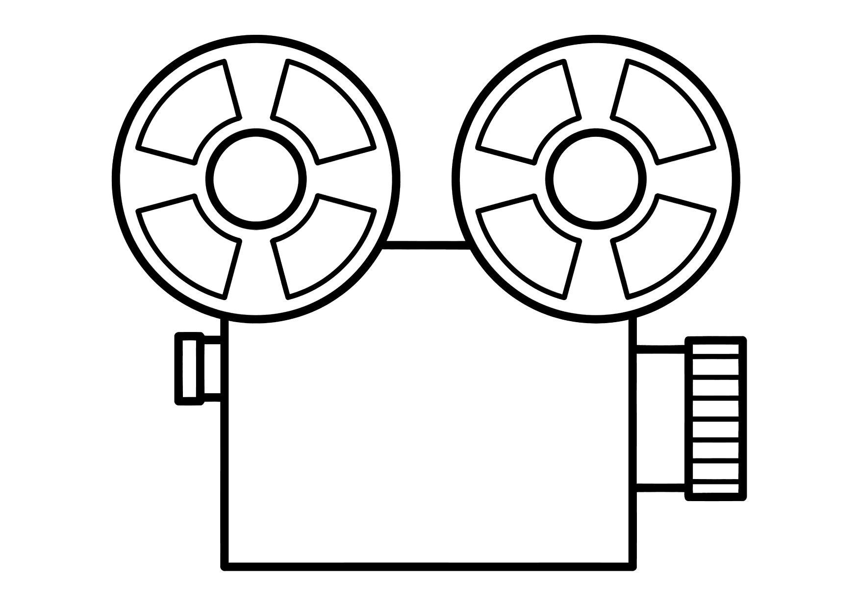 projektor til film Fargeleggingsbilde projektor til film