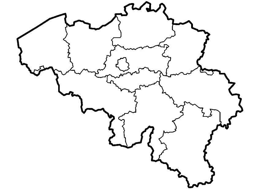 Fargeleggingsbilde provinser i belgia