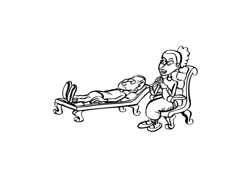 Fargeleggingsbilde psykolog
