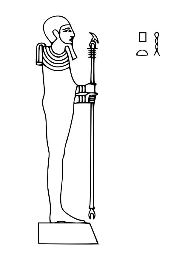 Fargeleggingsbilde ptah
