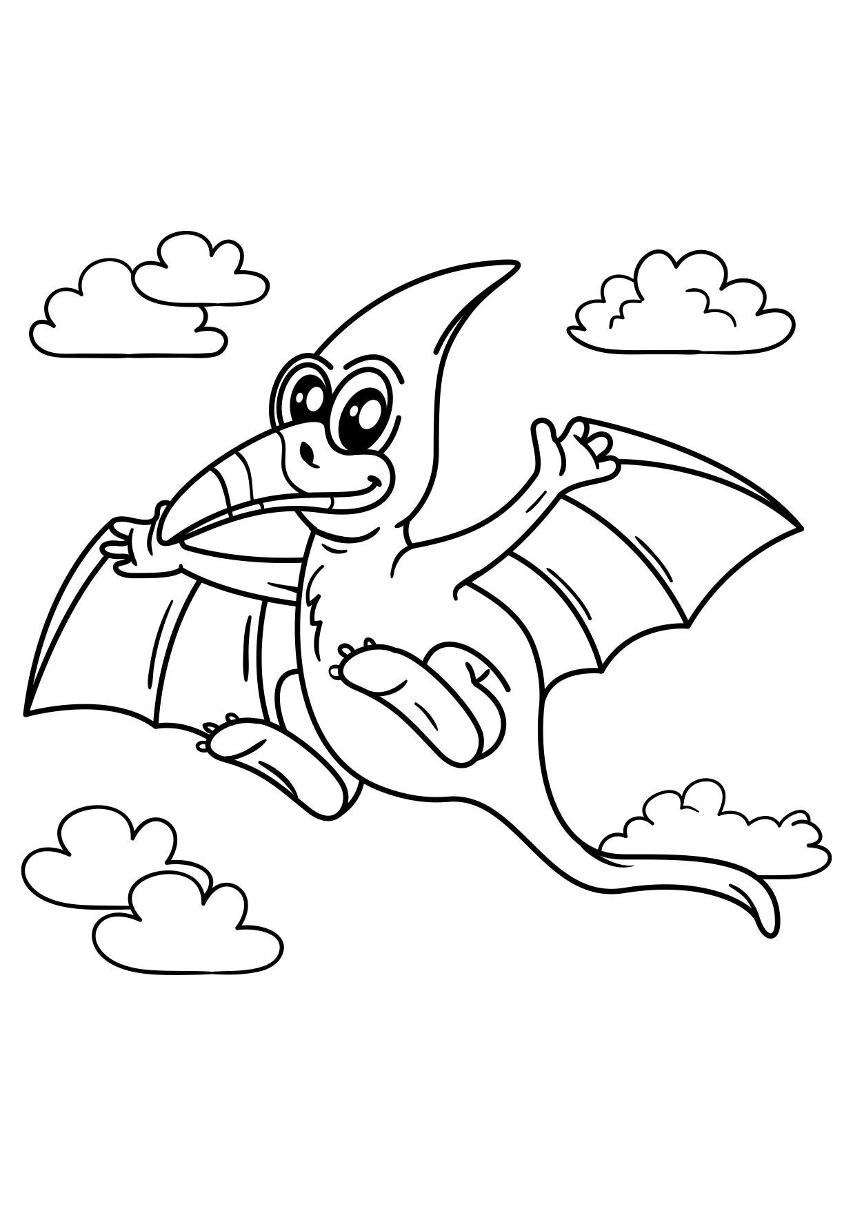 pteranodon flygende dinosaur Fargeleggingsbilde pteranodon flygende dinosaur