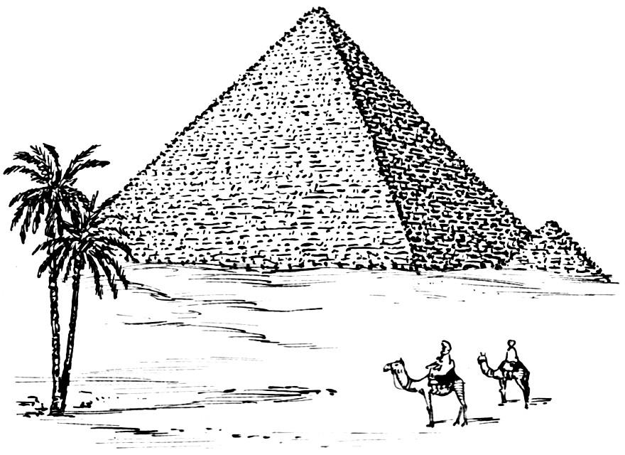 Fargeleggingsbilde pyramide