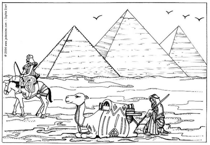 pyramider Fargeleggingsbilde pyramider