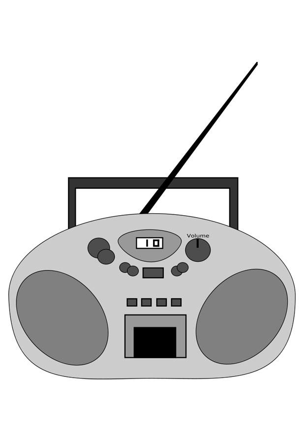 radio Fargeleggingsbilde radio