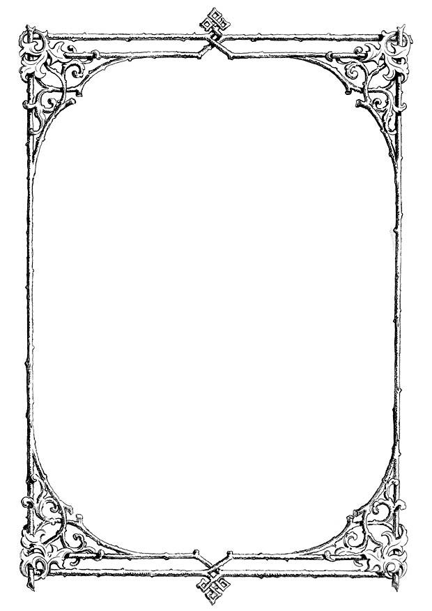 ramme med ornamenter Fargeleggingsbilde ramme med ornamenter