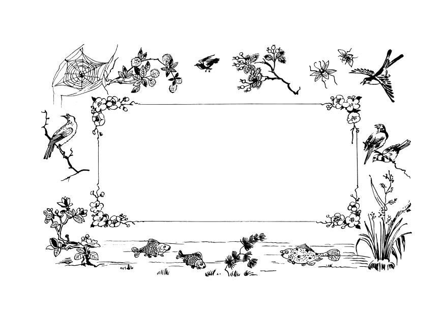ramme natur Fargeleggingsbilde ramme natur