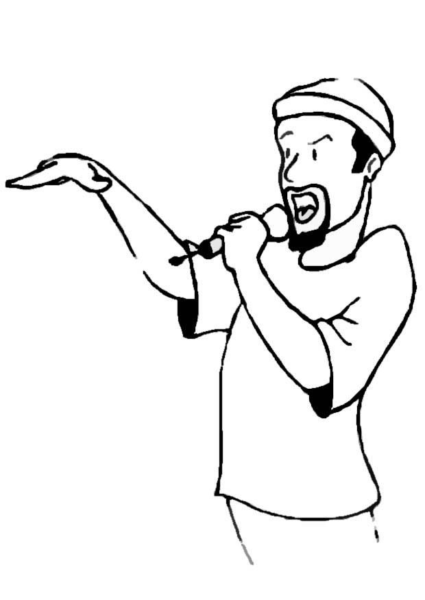 rapper Fargeleggingsbilde rapper