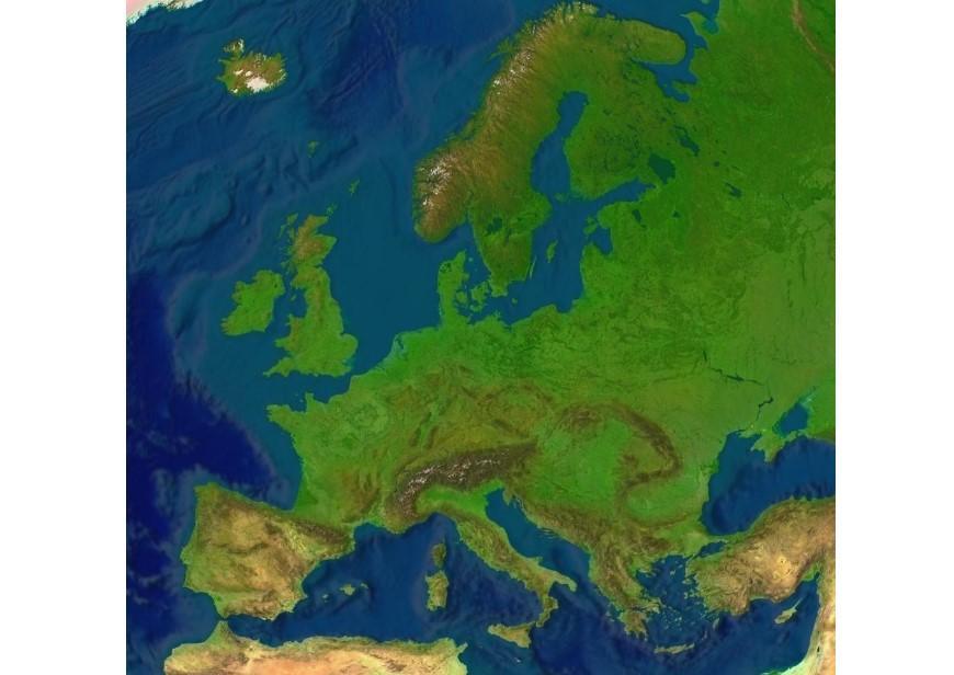 bilde reliefkart over europa