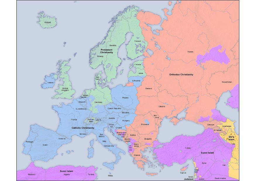 bilde religioner i europa