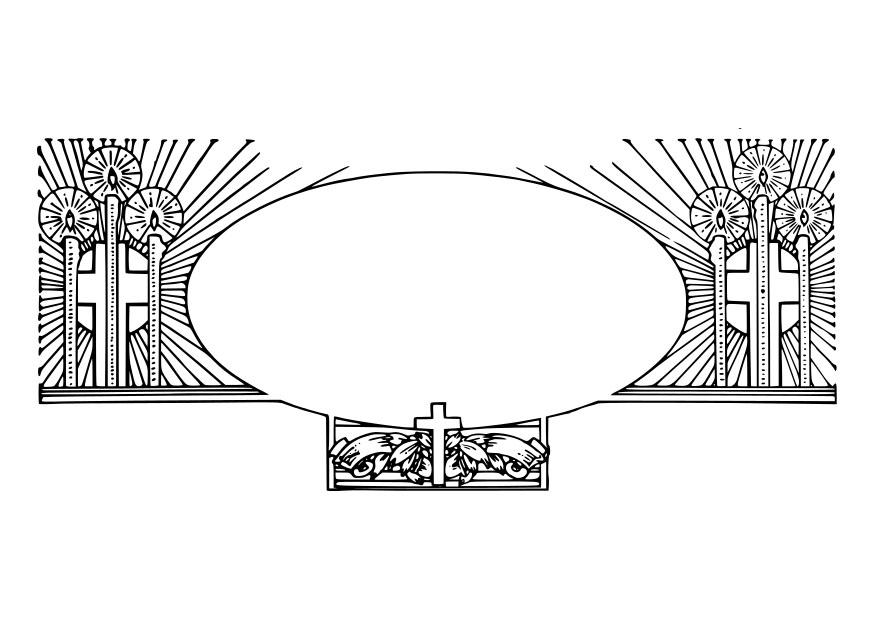 religiA¸s ramme Fargeleggingsbilde religiA¸s ramme