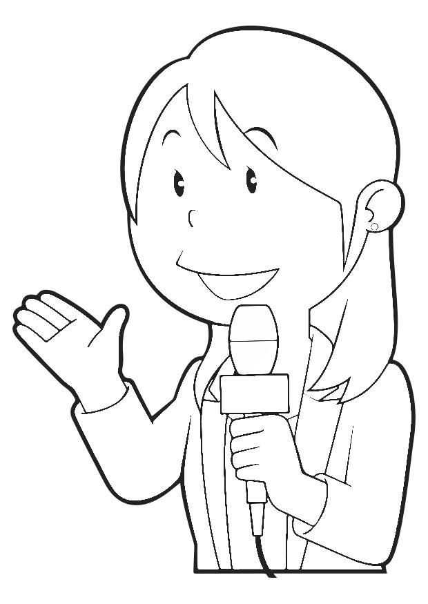reporter Fargeleggingsbilde reporter