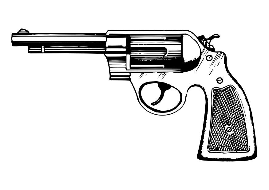 Fargeleggingsbilde revolver