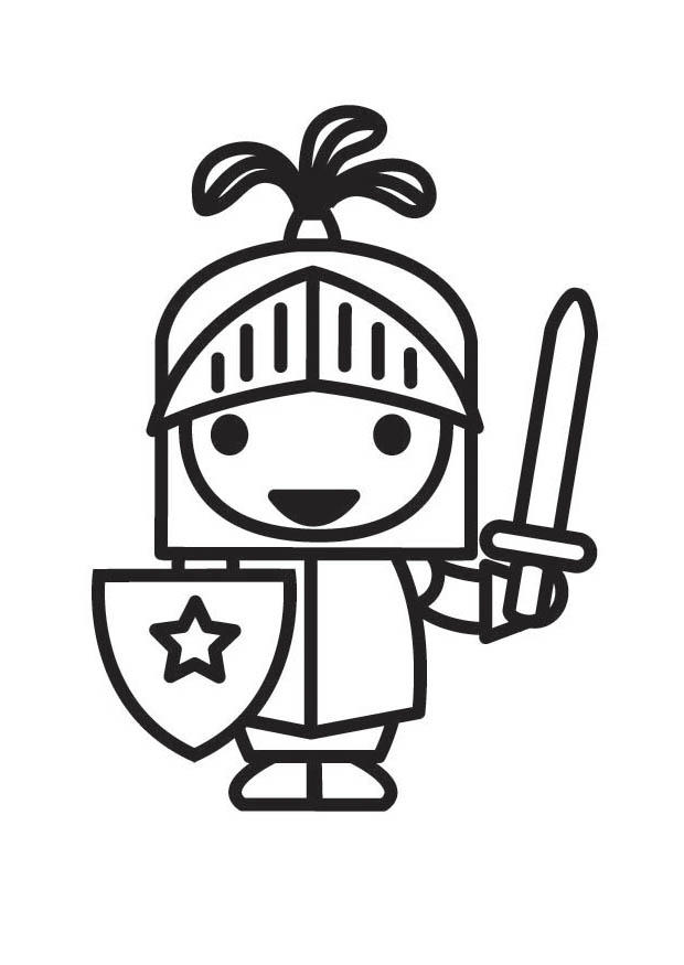 Fargeleggingsbilde ridder
