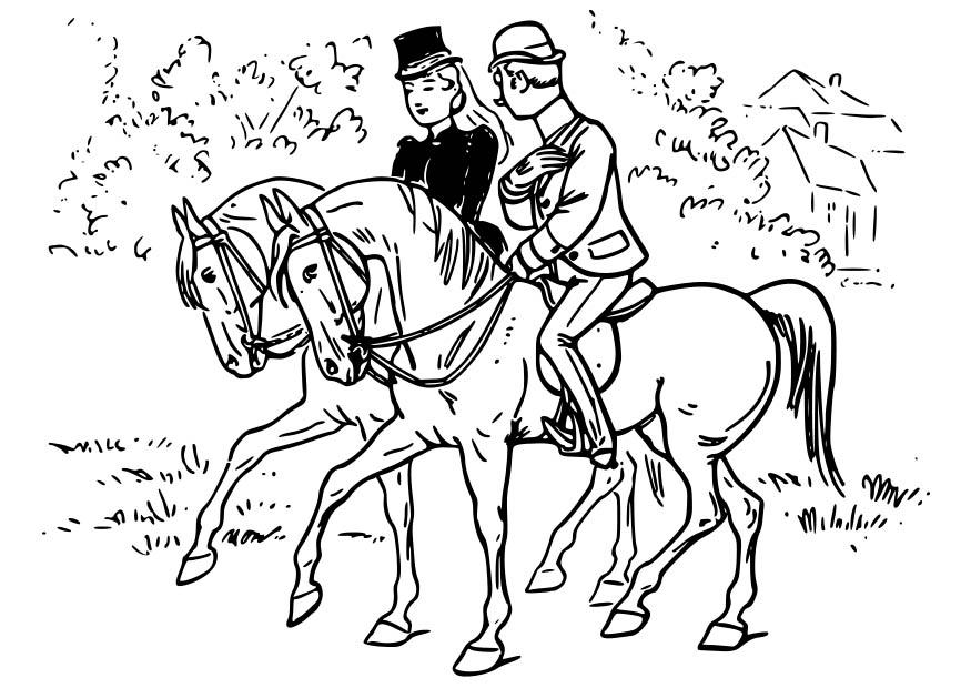 ridning Fargeleggingsbilde ridning