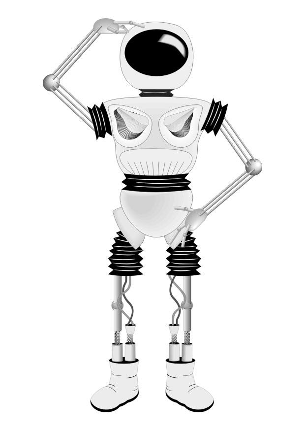 Fargeleggingsbilde robot